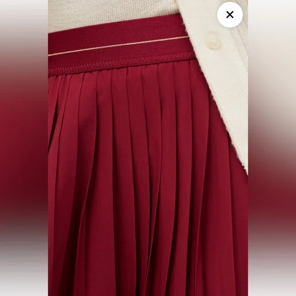 2️⃣for$50 NWT Aerie cherry tart balletcore maxi pleated skirt small SOLDOUT - Picture 3 of 7
